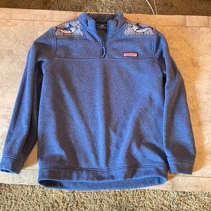 Vineyard vines quarter zip size large color blue